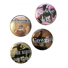 Flair Buttons - Cowgirl Flair Buttons - Cowgirl