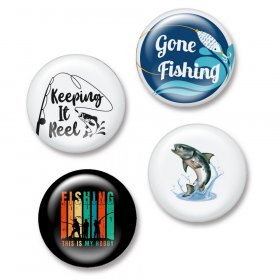 Flair Buttons - Fishing Flair Buttons - Fishing