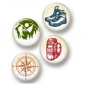 Flair Buttons - Hiking Flair Buttons - Hiking