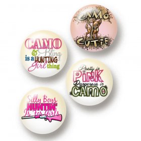 Flair Buttons - Hunting Girl Flair Buttons - Hunting Girl