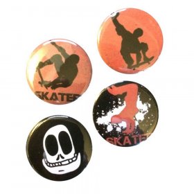 Flair Buttons - Skater Flair Buttons - Skater