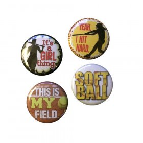 Flair Buttons - Softball Flair Buttons - Softball