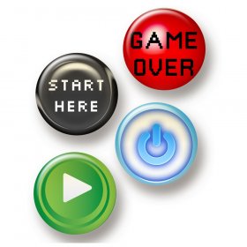 Flair Buttons - Video Game Flair Buttons - Video Game