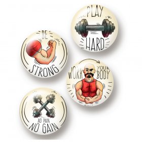 Flair Buttons - Workout Flair Buttons - Workout
