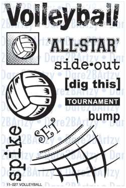 Dare 2B Artsty - Volleyball Stamp Set Dare 2B Artsty - Volleyball Stamp Set