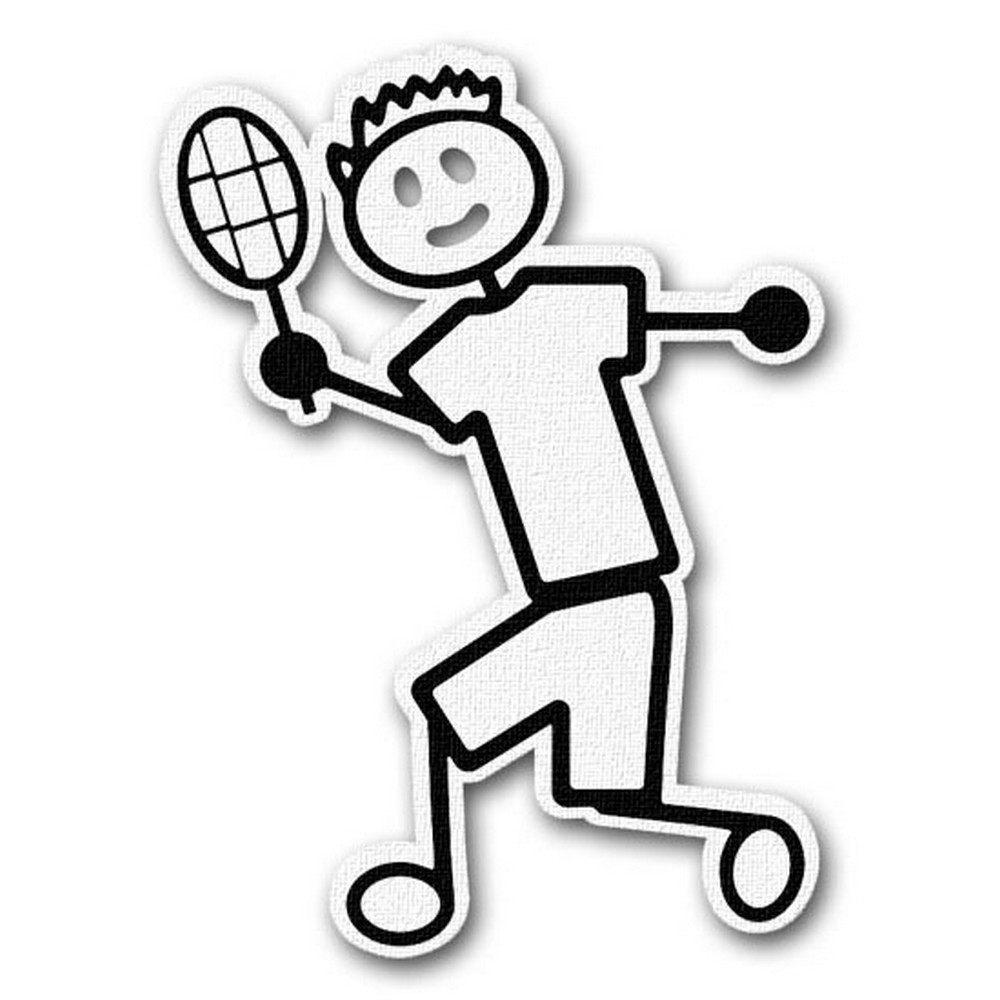 RBS Stick Figure Tennis Boy Scrappin Sports Stuff