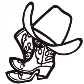 Laser Lady - Cowboy Boots & Hat Laser Cut