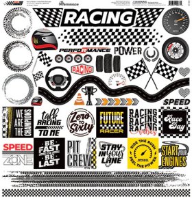 Reminisce - Start Your Engines 12 x 12 Sticker Reminisce - Start Your Engines 12 x 12 Sticker
